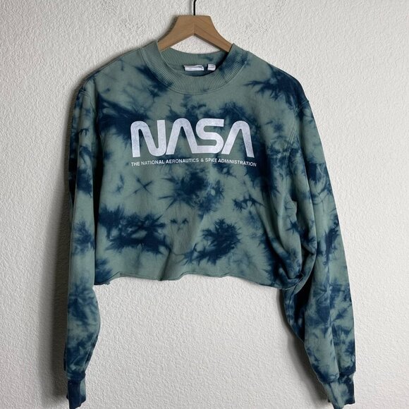 Mighty Fine NASA Tie-Dye Cropped Sweatshirt – Women’s XL - Picture 3 of 10